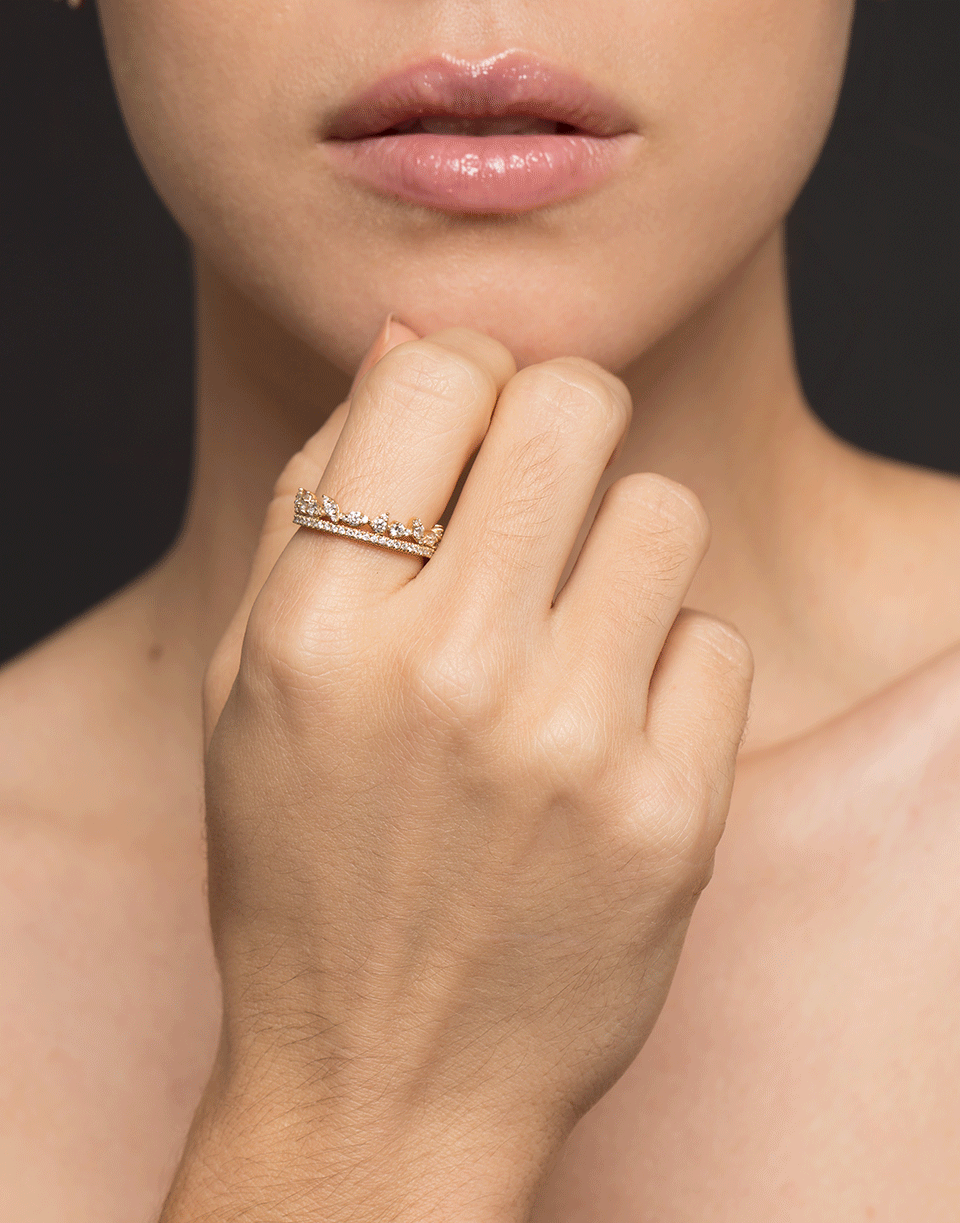 DANA REBECCA DESIGNS-Sophia Ryan Diamond Stacking Ring-YELLOW GOLD