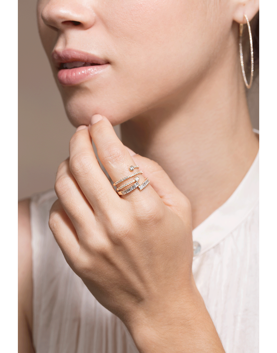 DANA REBECCA DESIGNS-Yellow Gold Sadie Pearl Split Baguette Ring-YELLOW GOLD