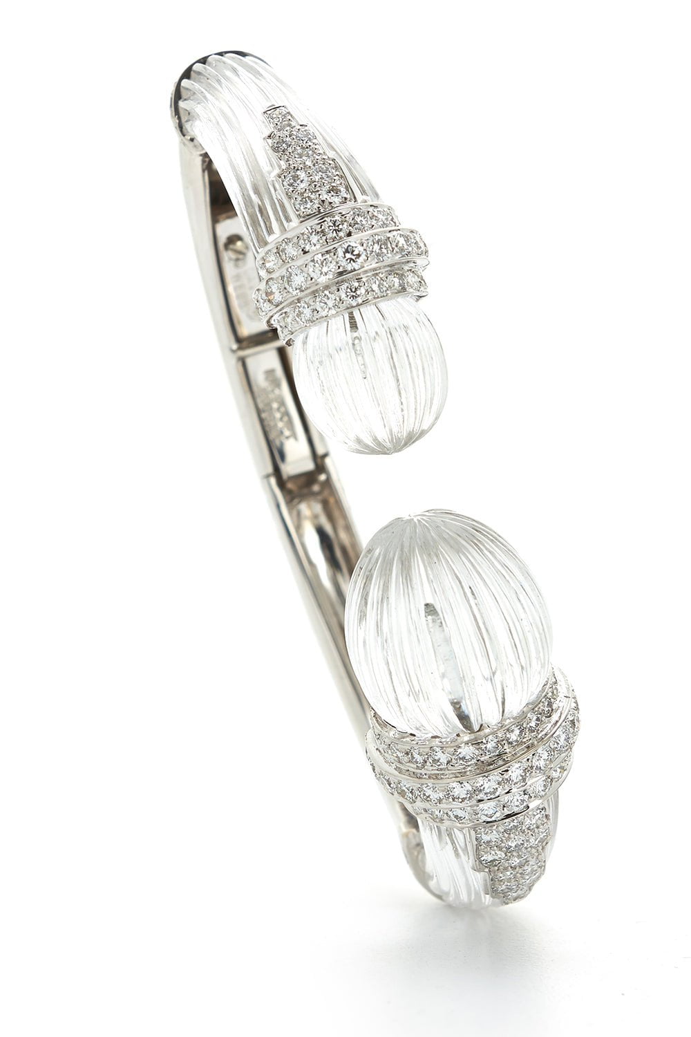 DAVID WEBB-The Gatsby Bracelet-WHITE GOLD