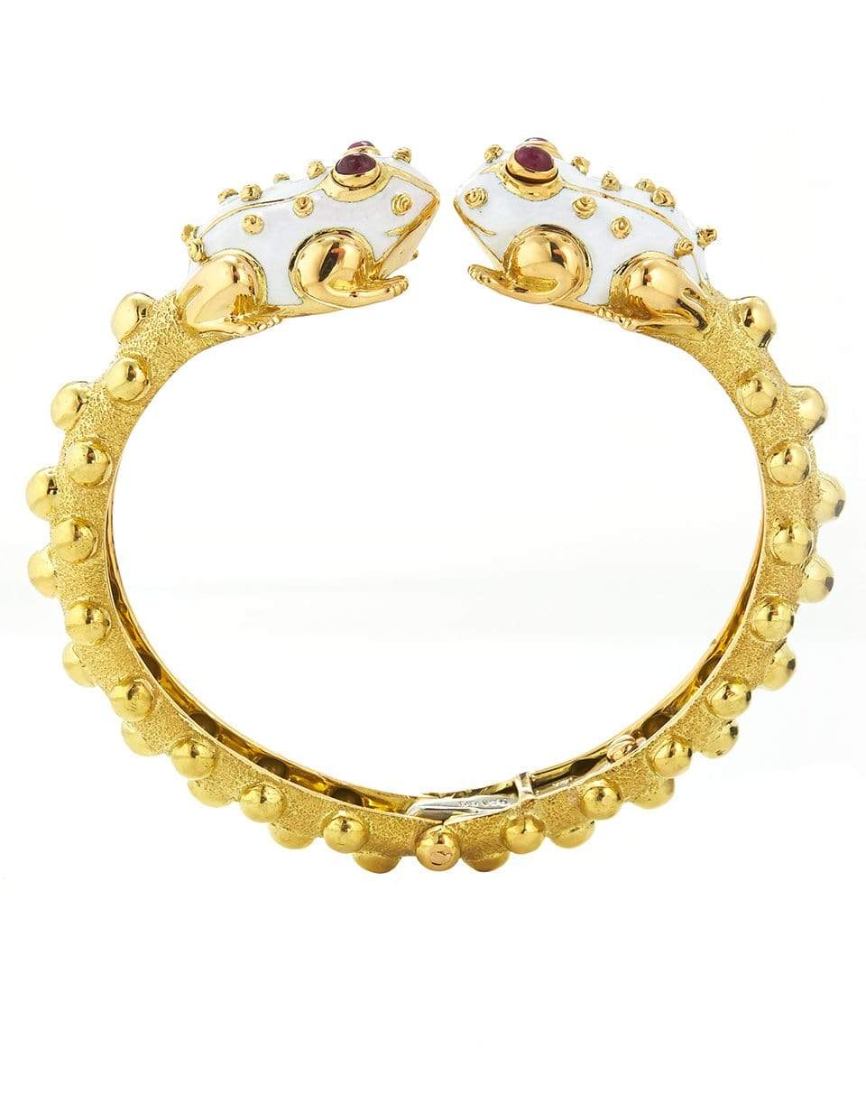 DAVID WEBB-Baby Frog Bangle-YELLOW GOLD