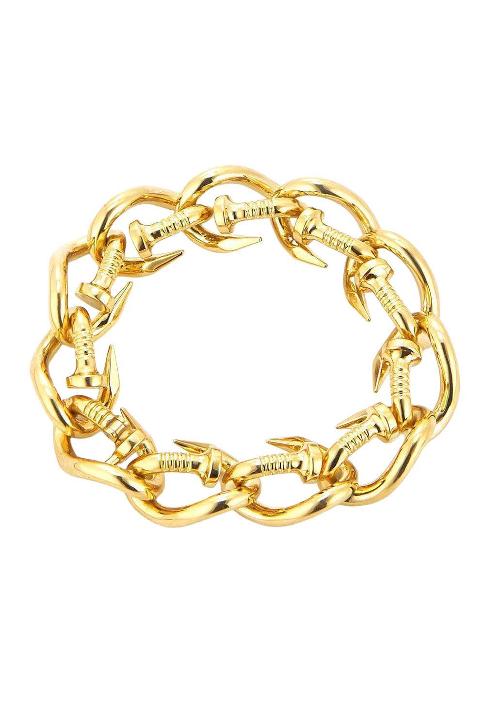 Bent Nail Link Bracelet-YELLOW GOLD-JEWELRYFINE JEWELBRACELET O-DAVID WEBB