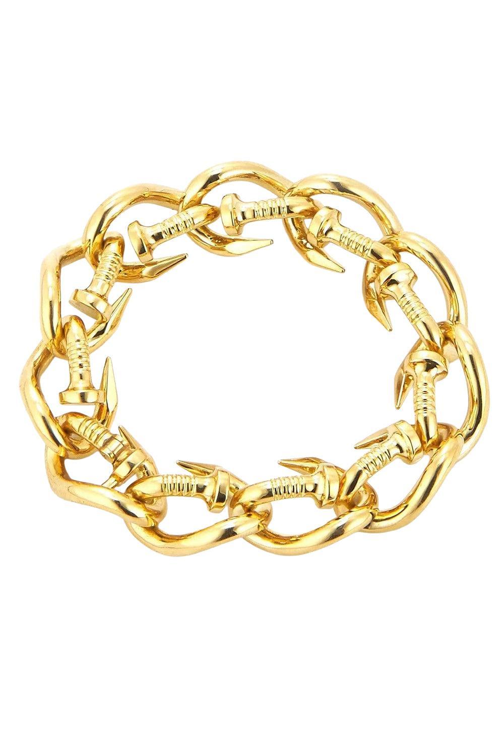 Bent Nail Link Bracelet-YELLOW GOLD-JEWELRYFINE JEWELBRACELET O-DAVID WEBB