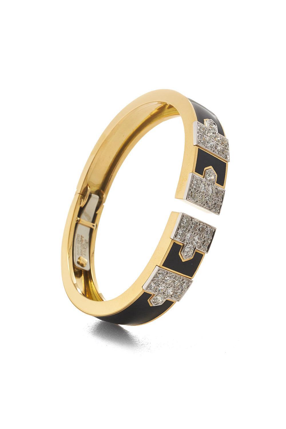 Diamond Black Lane Bracelet-YELLOW GOLD-JEWELRYFINE JEWELBRACELET O-DAVID WEBB
