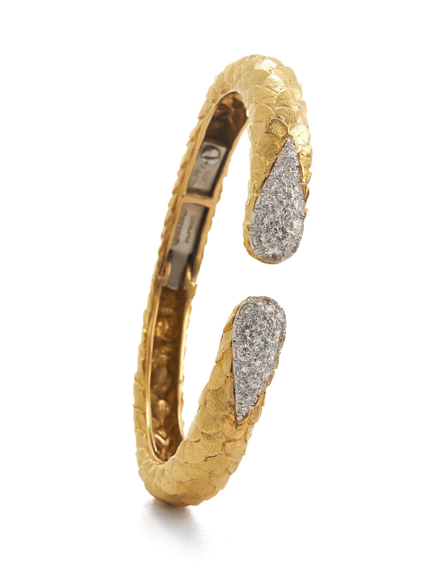 DAVID WEBB-Diamond Park Avenue Bangle-YELLOW GOLD