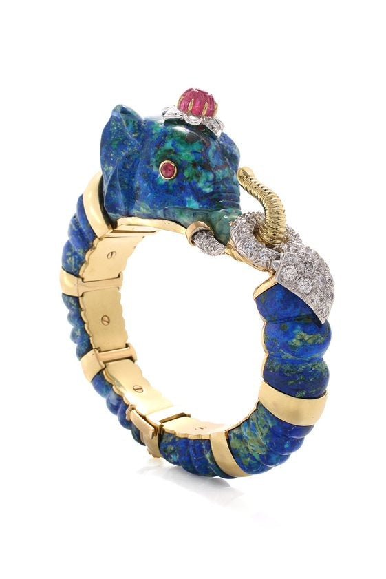 DAVID WEBB-Elephant Bracelet-YELLOW GOLD