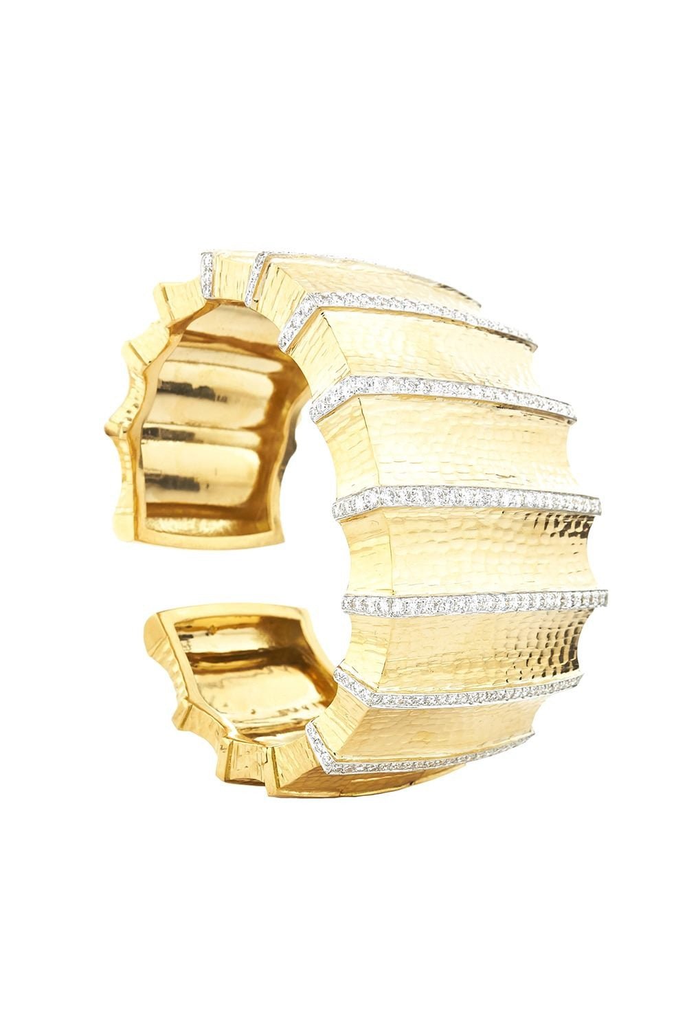 DAVID WEBB-Furrow Cuff-YELLOW GOLD