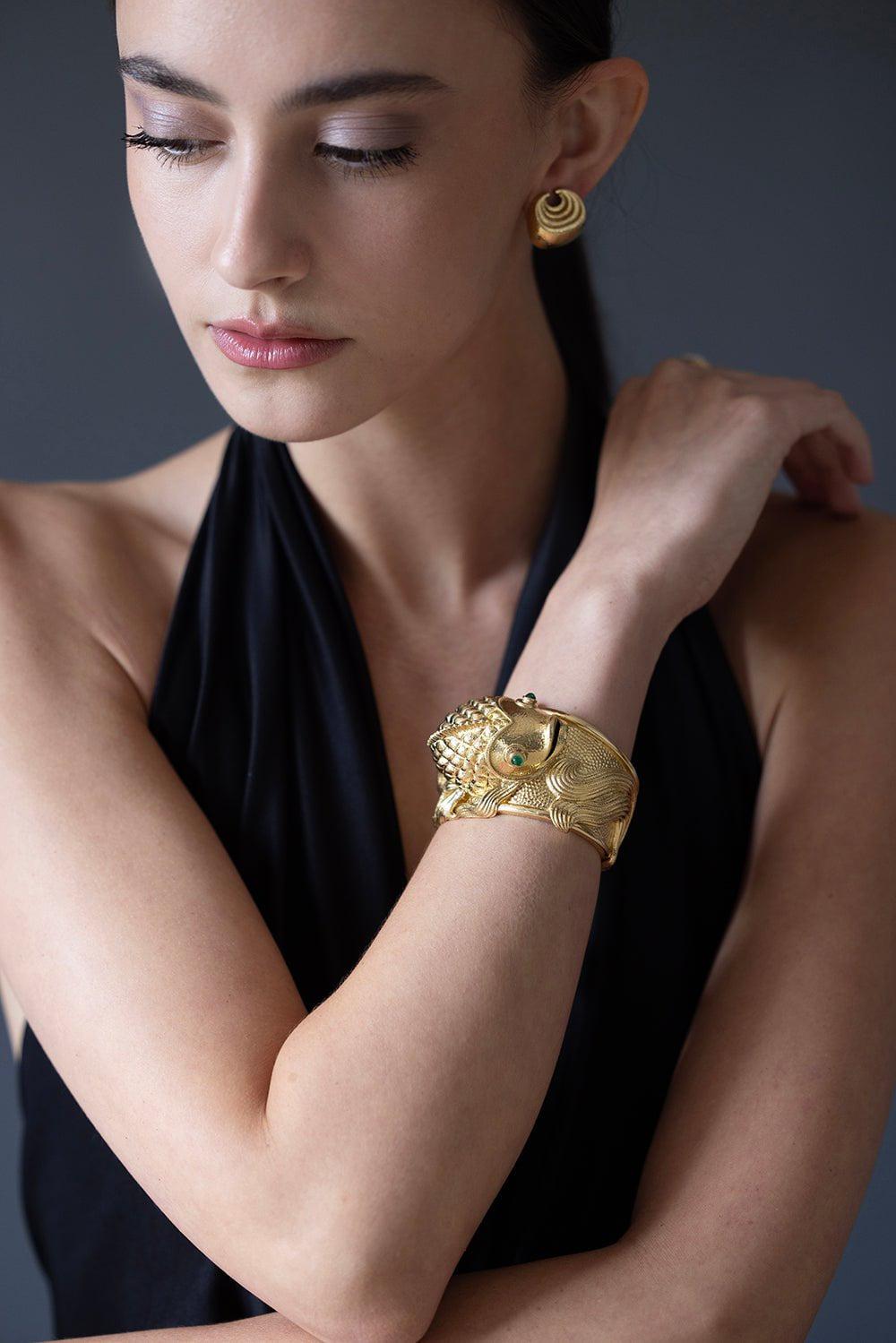 DAVID WEBB-Koi Cuff-YELLOW GOLD
