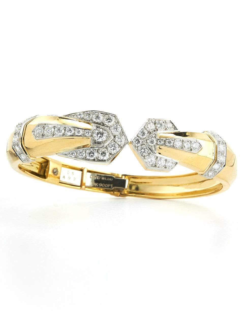 DAVID WEBB-Park Ave Diamond Bangle-YELLOW GOLD