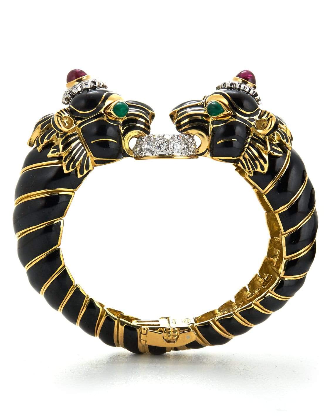 DAVID WEBB-Twin Lion Bracelet-YELLOW GOLD