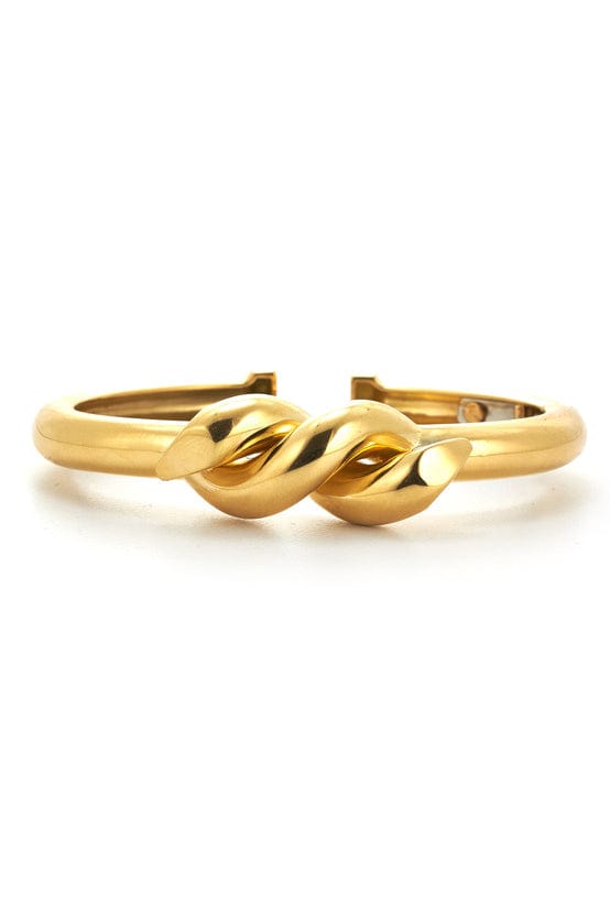 DAVID WEBB-Twisted Nail Bangle-YELLOW GOLD