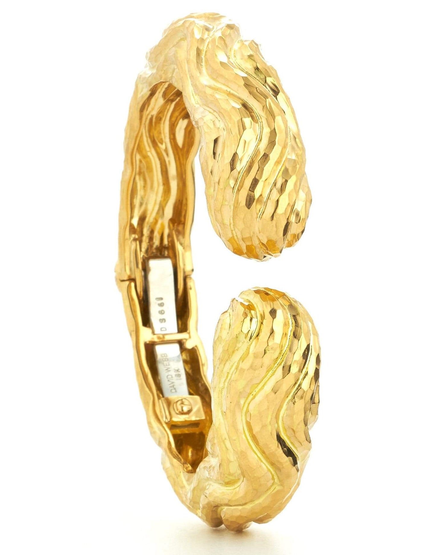 DAVID WEBB-Wave Bangle-YELLOW GOLD