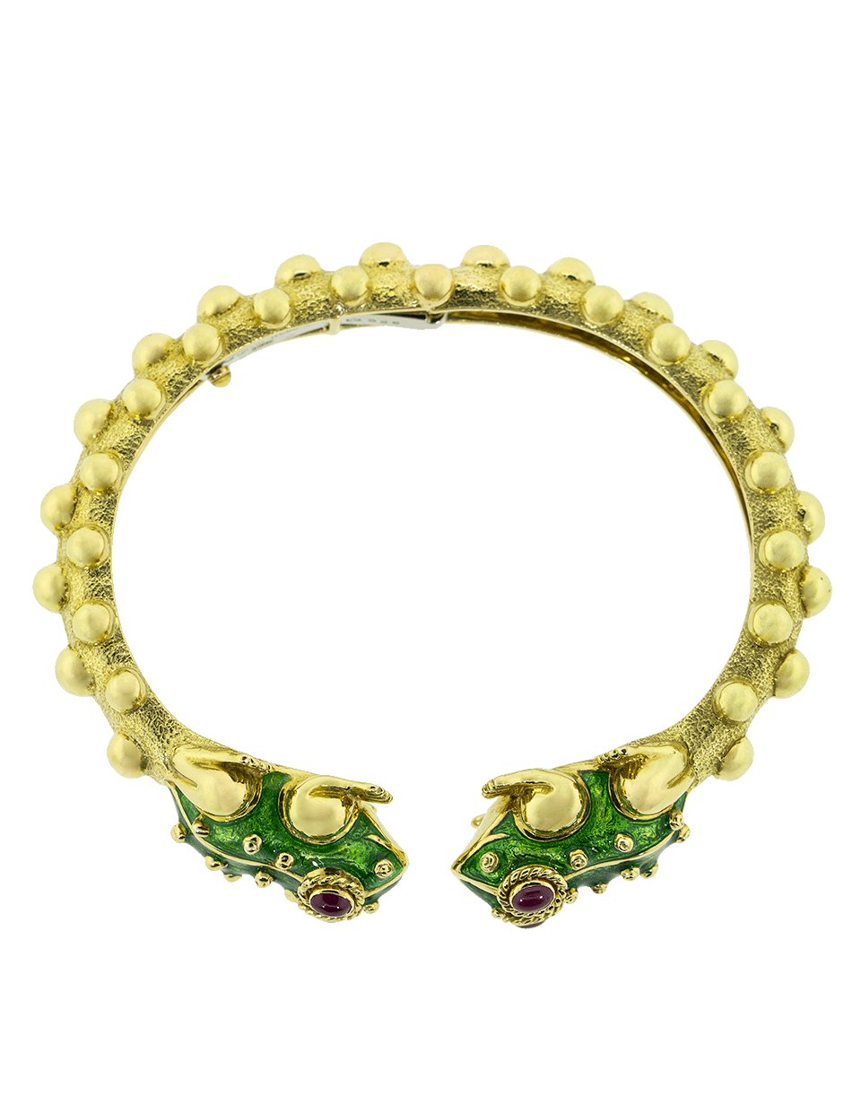 DAVID WEBB-Baby Frog Bangle-YELLOW GOLD