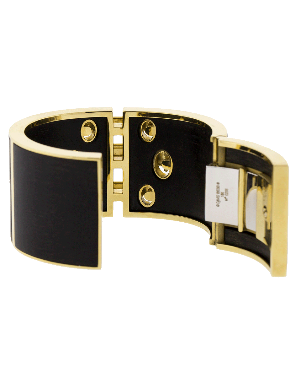 DAVID WEBB-Ebony Shoelace Cuff-YELLOW GOLD