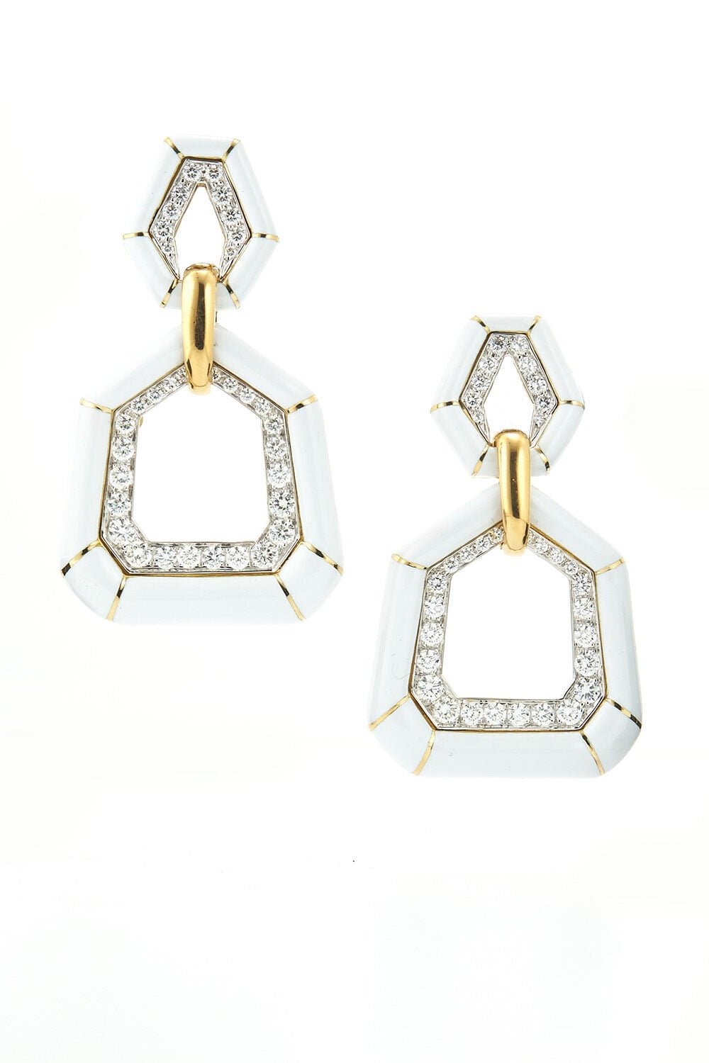 DAVID WEBB-Bamboo Earrings-YELLOW GOLD