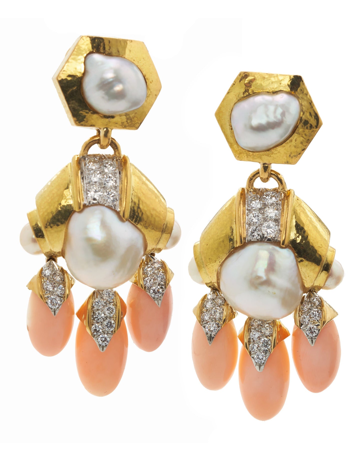 DAVID WEBB-Baroque Pearl 57th Street Earrings-YELLOW GOLD