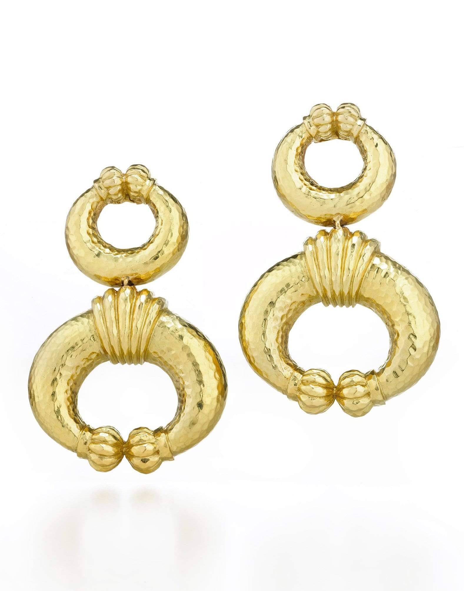 DAVID WEBB-Celtic Crescent Earrings-YELLOW GOLD
