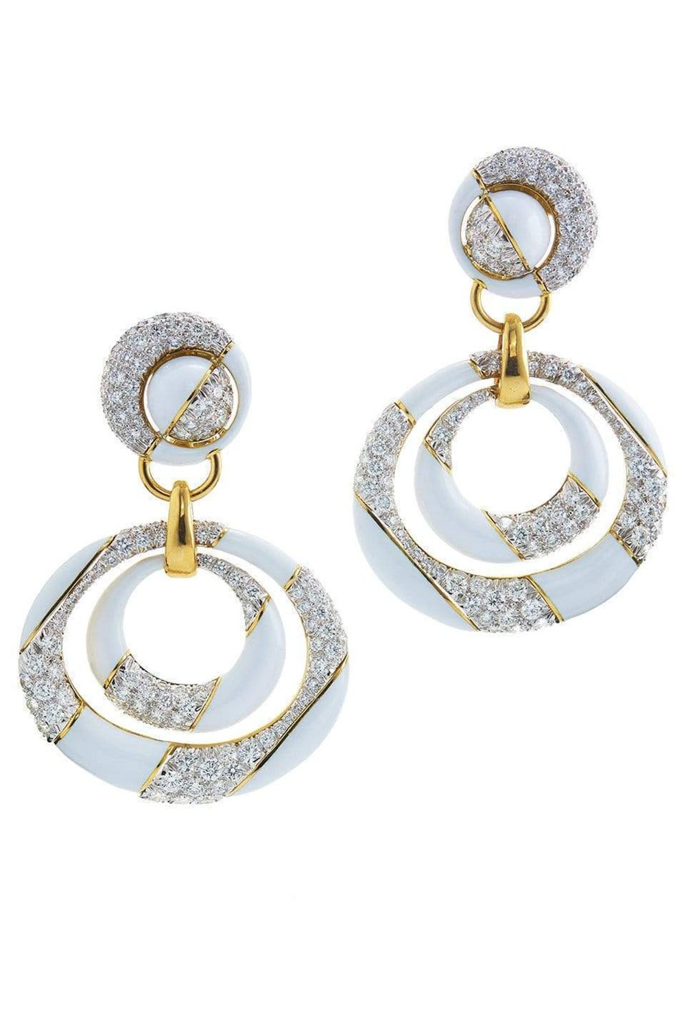 DAVID WEBB-Cosmos Earrings-YELLOW GOLD