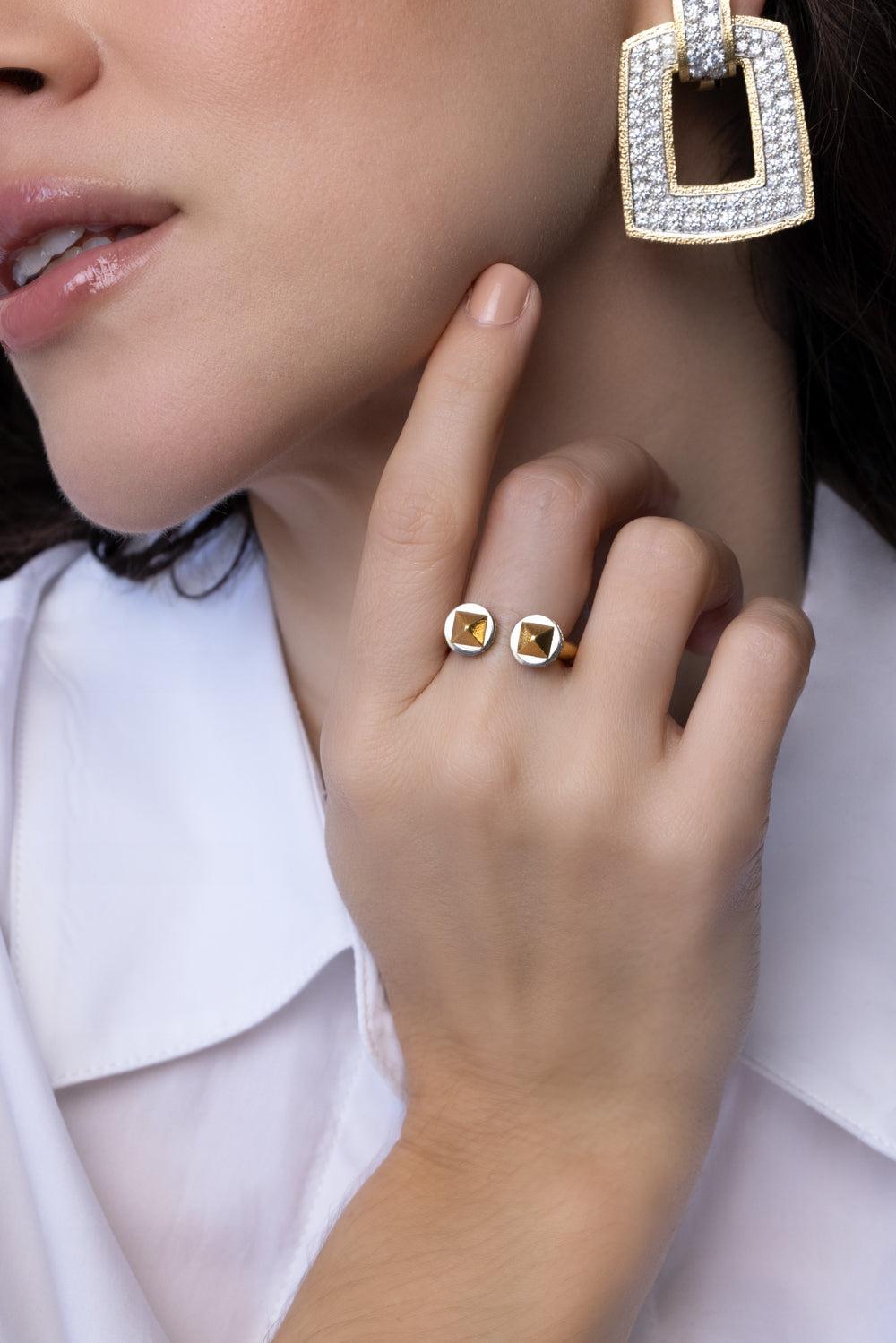Diamond Twiggy Earrings-YELLOW GOLD-JEWELRYFINE JEWELEARRING-DAVID WEBB