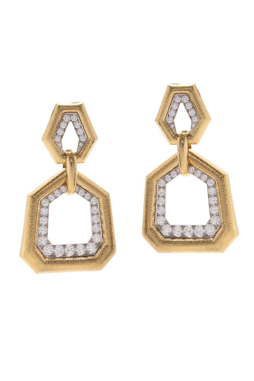 Diamond Uptown Earrings-YELLOW GOLD-JEWELRYFINE JEWELEARRING-DAVID WEBB