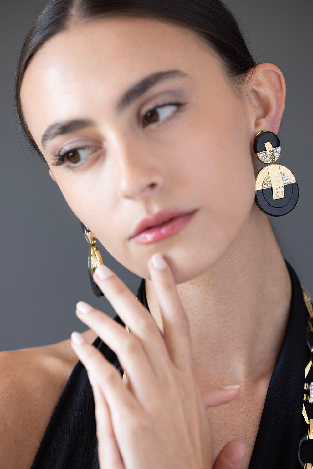 DAVID WEBB-Discus Earrings-YELLOW GOLD