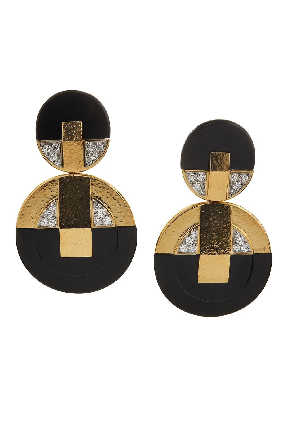 DAVID WEBB-Discus Earrings-YELLOW GOLD