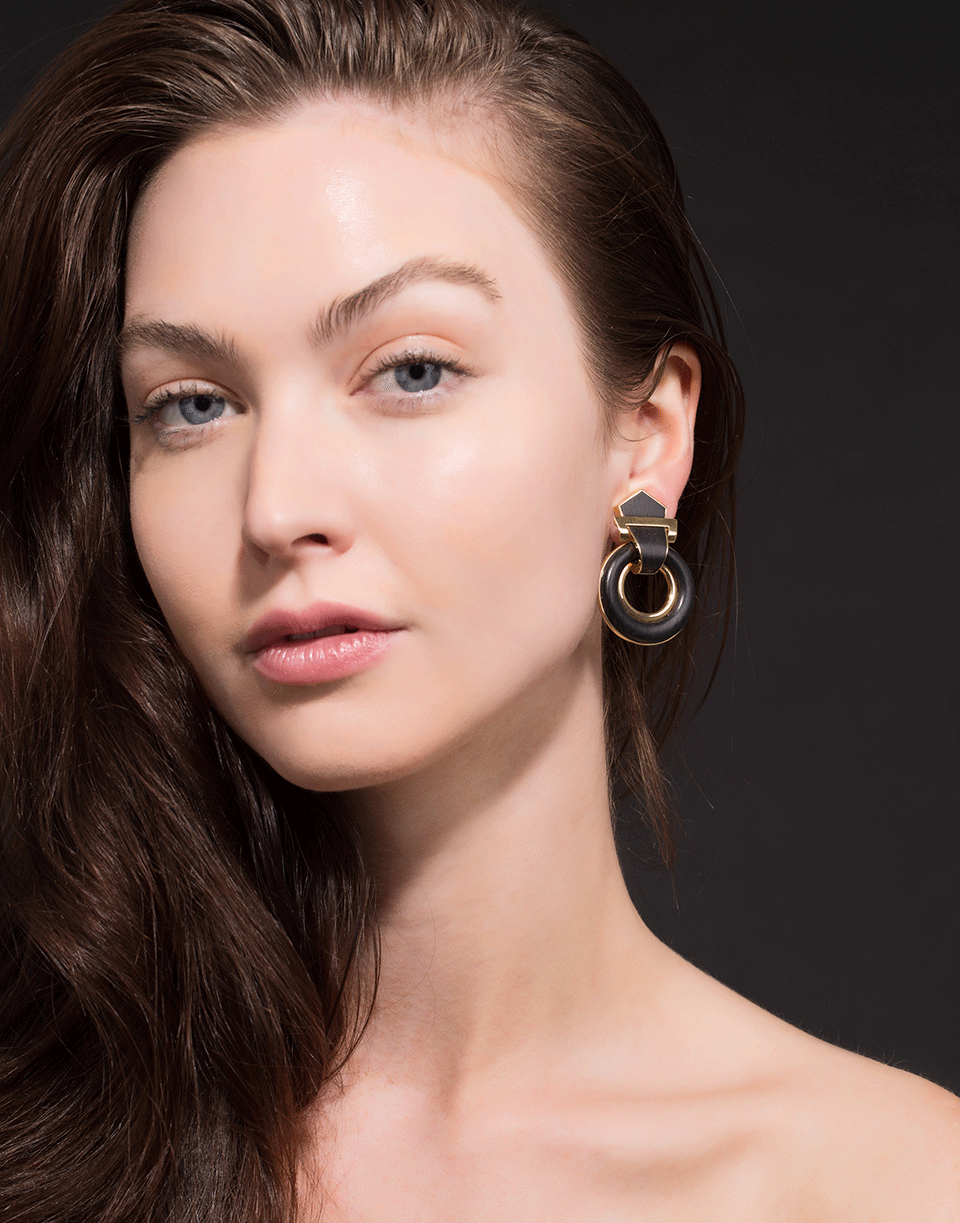 DAVID WEBB-Door Knocker Earrings-YELLOW GOLD