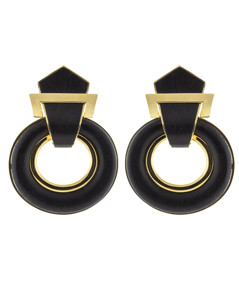 DAVID WEBB-Door Knocker Earrings-YELLOW GOLD