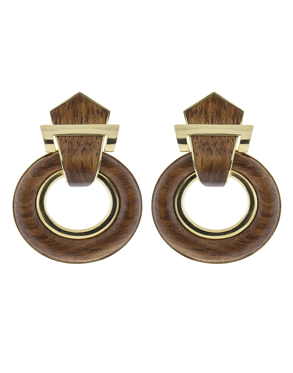 DAVID WEBB-Door Knocker Earrings-YELLOW GOLD