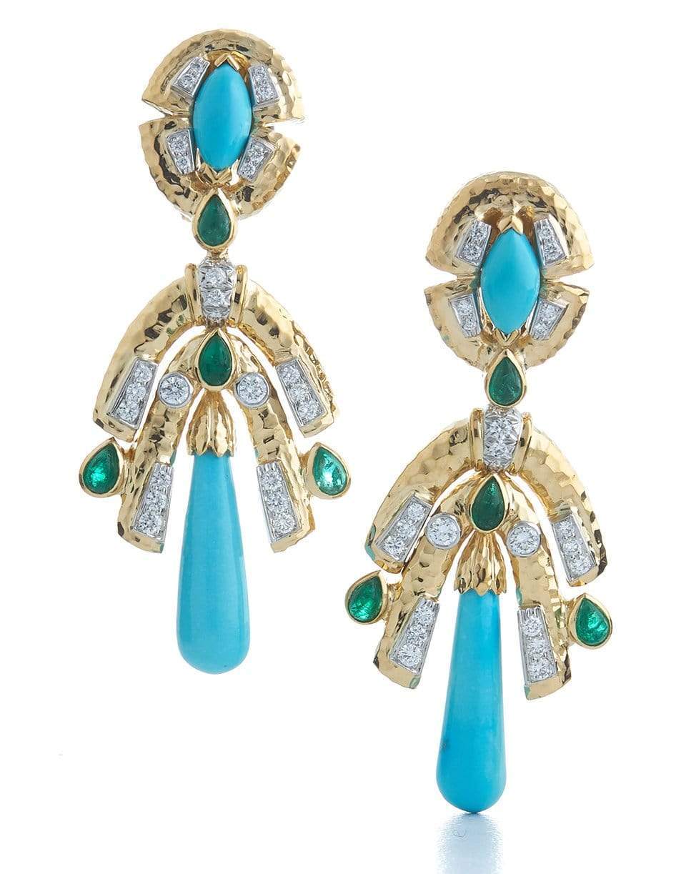DAVID WEBB-Golden Drape Earrings-YELLOW GOLD