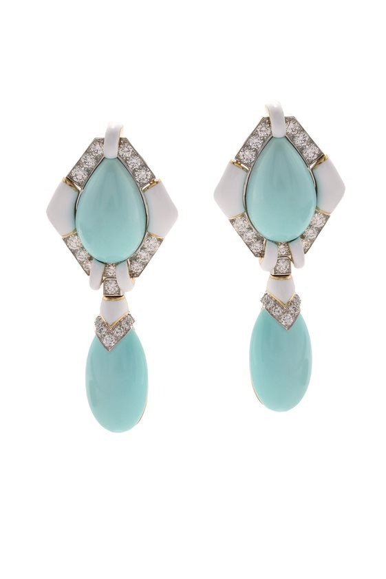 DAVID WEBB-Kite Drop Earrings-YELLOW GOLD