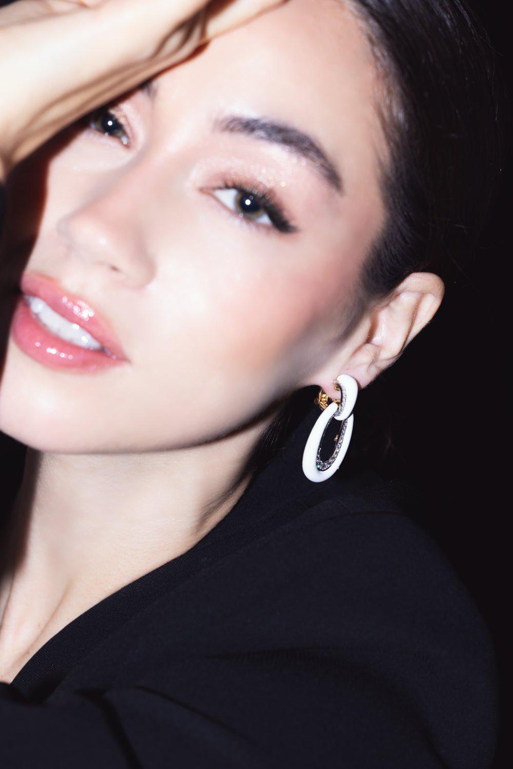 DAVID WEBB-Long Hoop Earrings-YELLOW GOLD