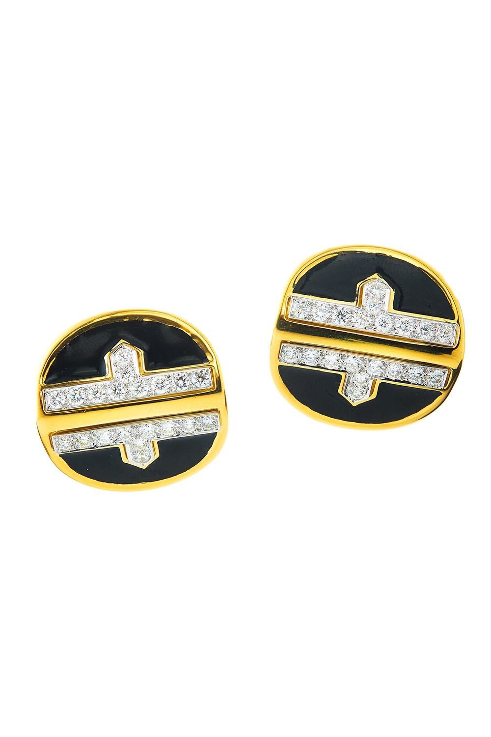 DAVID WEBB-Metro Earrings-YELLOW GOLD
