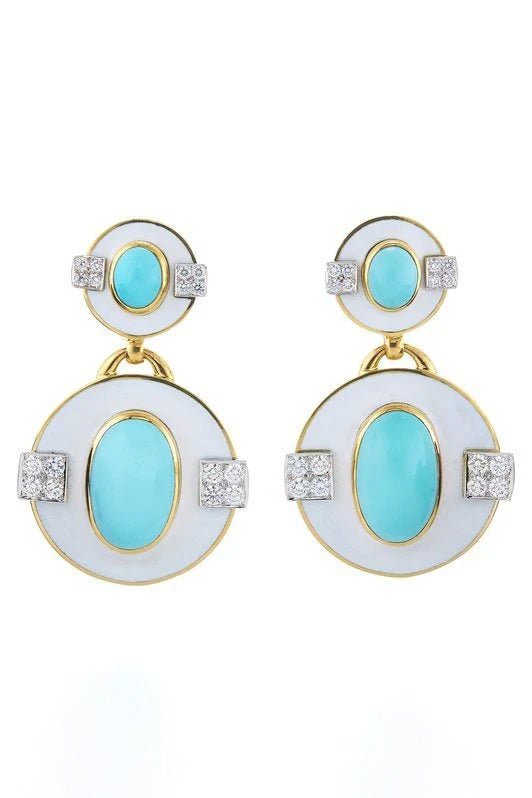 DAVID WEBB-Saucer Earrings-YELLOW GOLD