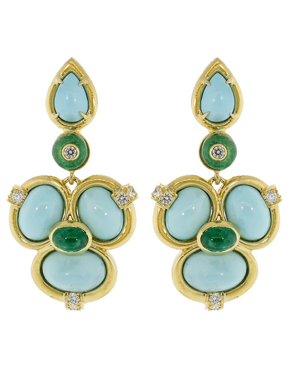 DAVID WEBB-Shangri-La Earrings-YELLOW GOLD