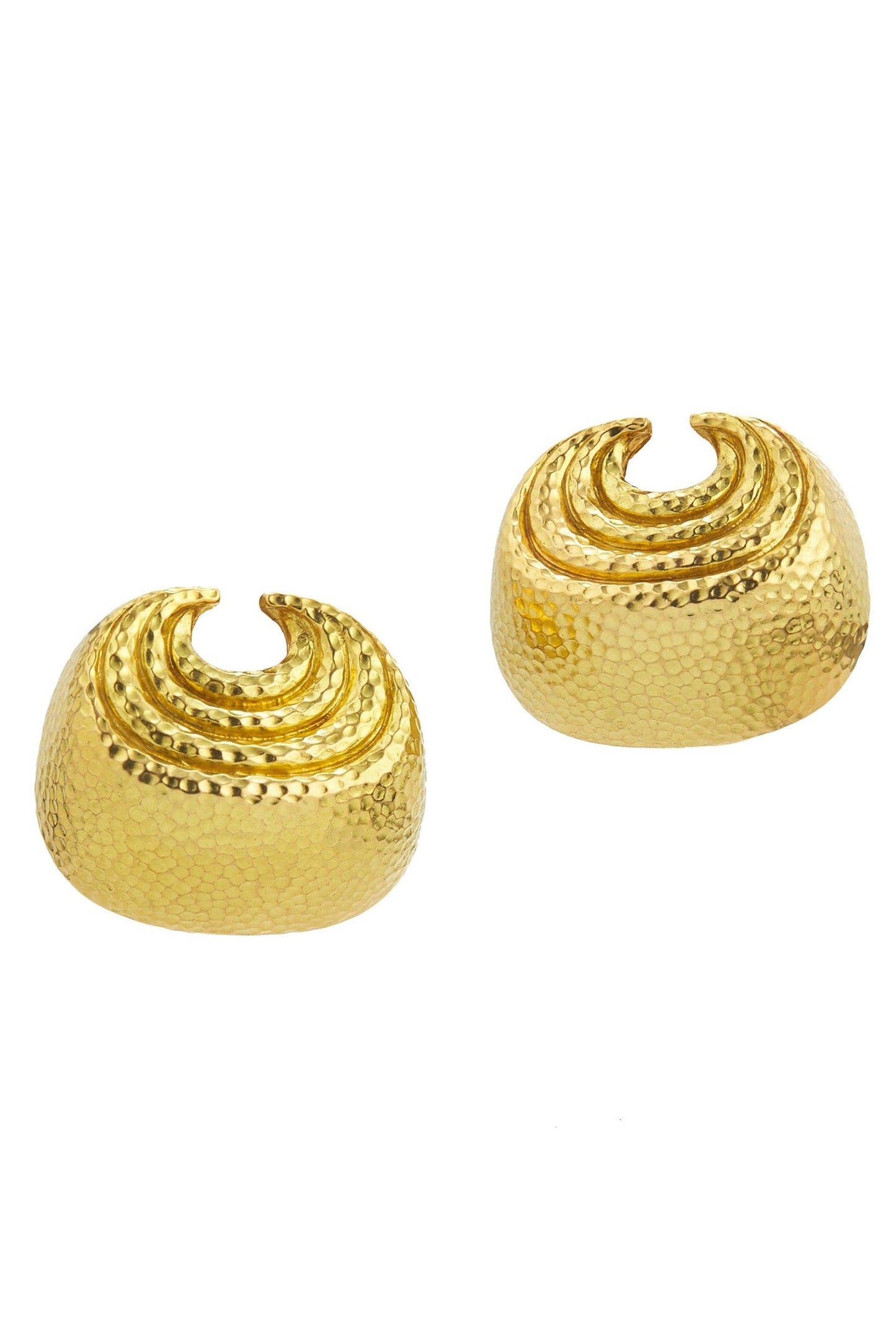 DAVID WEBB-Small Concentric Crescent Earrings-YELLOW GOLD