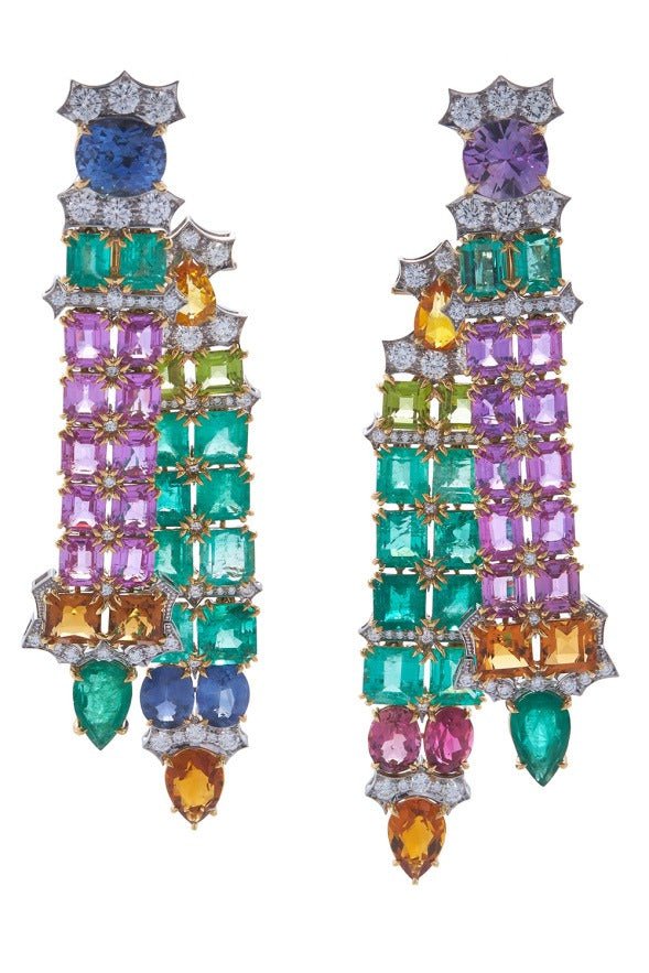 DAVID WEBB-Streamer Earrings-YELLOW GOLD