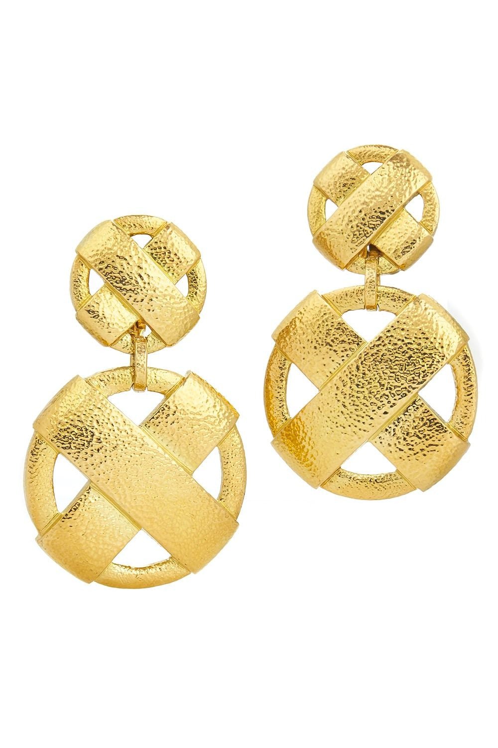 DAVID WEBB-XO Earrings-YELLOW GOLD