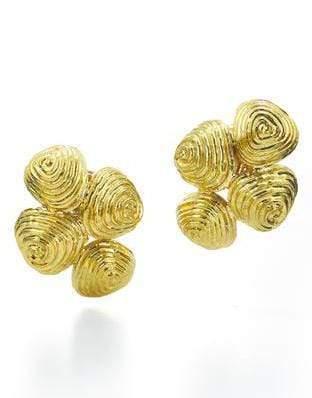 DAVID WEBB-Zen Earrings-YELLOW GOLD