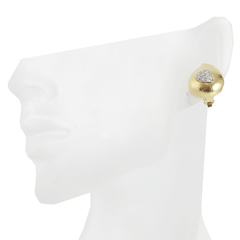 DAVID WEBB-Diamond Paisley Raindrop Earrings-YLW GOLD