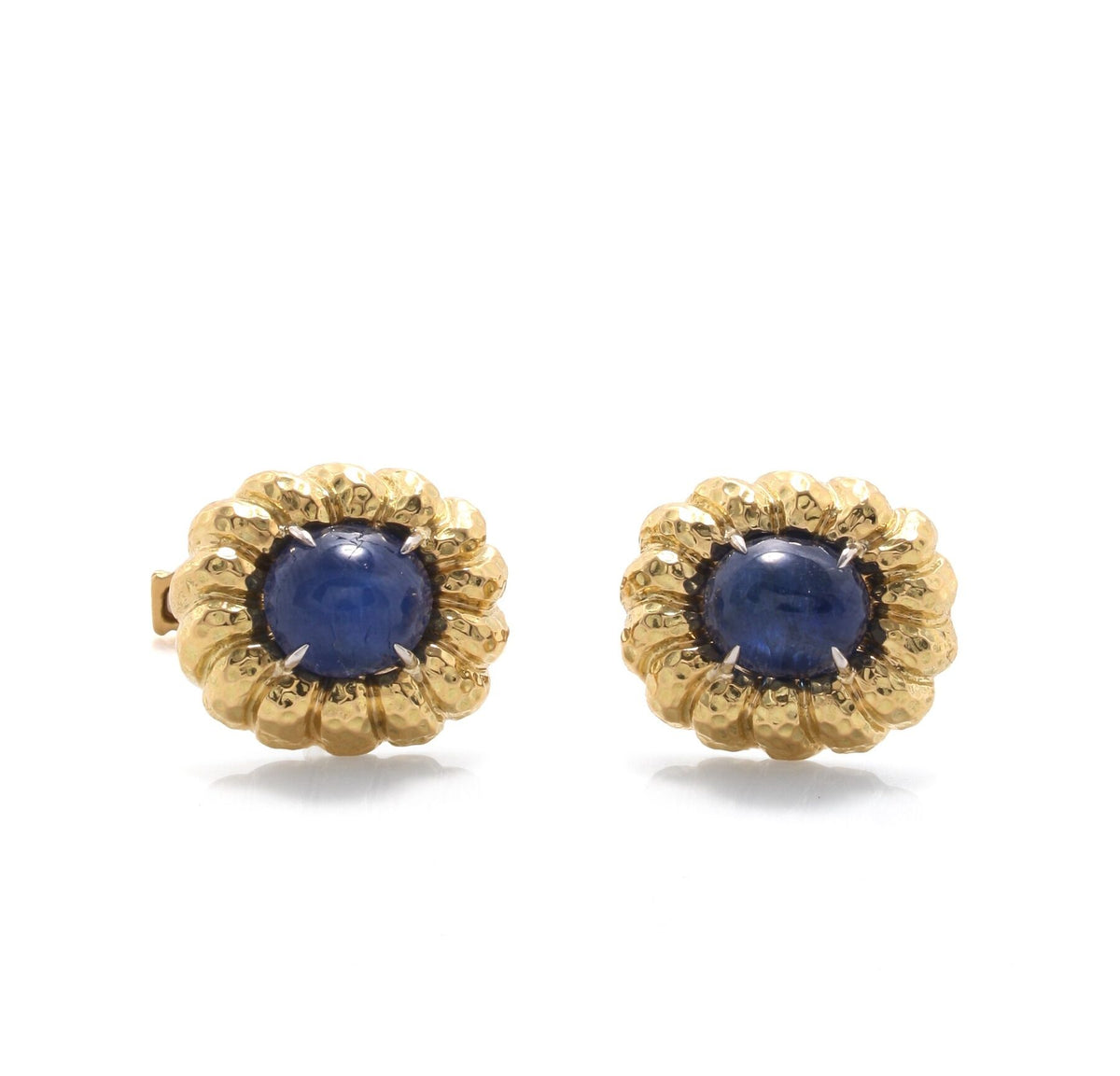  Sapphire Framed Cufflinks-YELLOW GOLD-JEWELRYFINE JEWELMISC-DAVID WEBB 