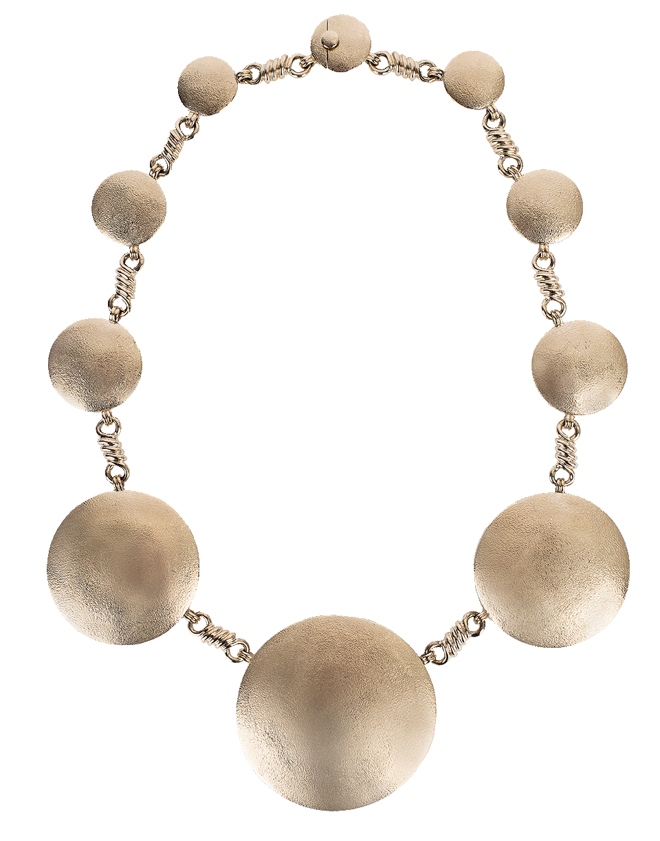 DAVID WEBB-Hammered White Gold Disc Necklace-WHITE GOLD