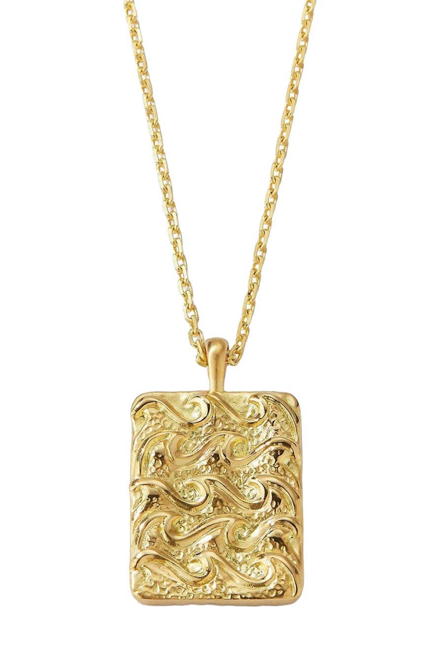 Diamond Aquarius Pendant Necklace-YELLOW GOLD-19-JEWELRYFINE JEWELNECKLACE O-DAVID WEBB