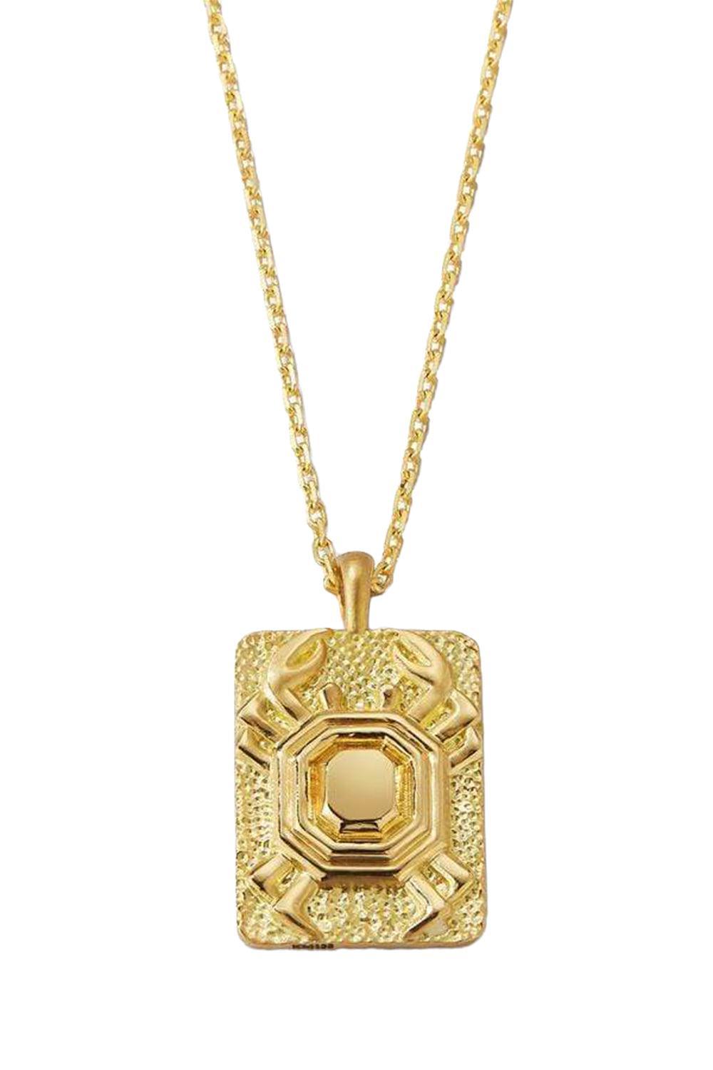 Diamond Cancer Pendant Necklace-YELLOW GOLD-19-JEWELRYFINE JEWELNECKLACE O-DAVID WEBB
