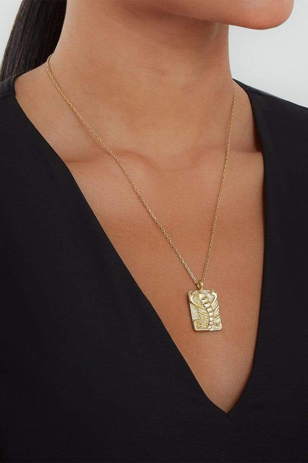 Diamond Scorpio Zodiac Pendant Necklace-YELLOW GOLD-19-JEWELRYFINE JEWELNECKLACE O-DAVID WEBB