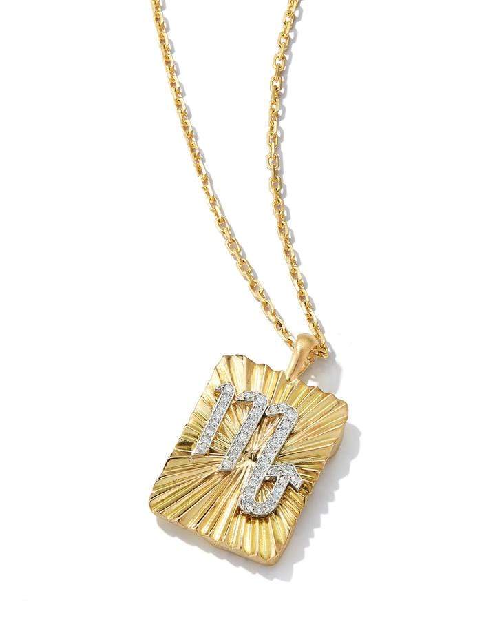 DAVID WEBB-Scorpio Zodiac Pendant Necklace-YELLOW GOLD
