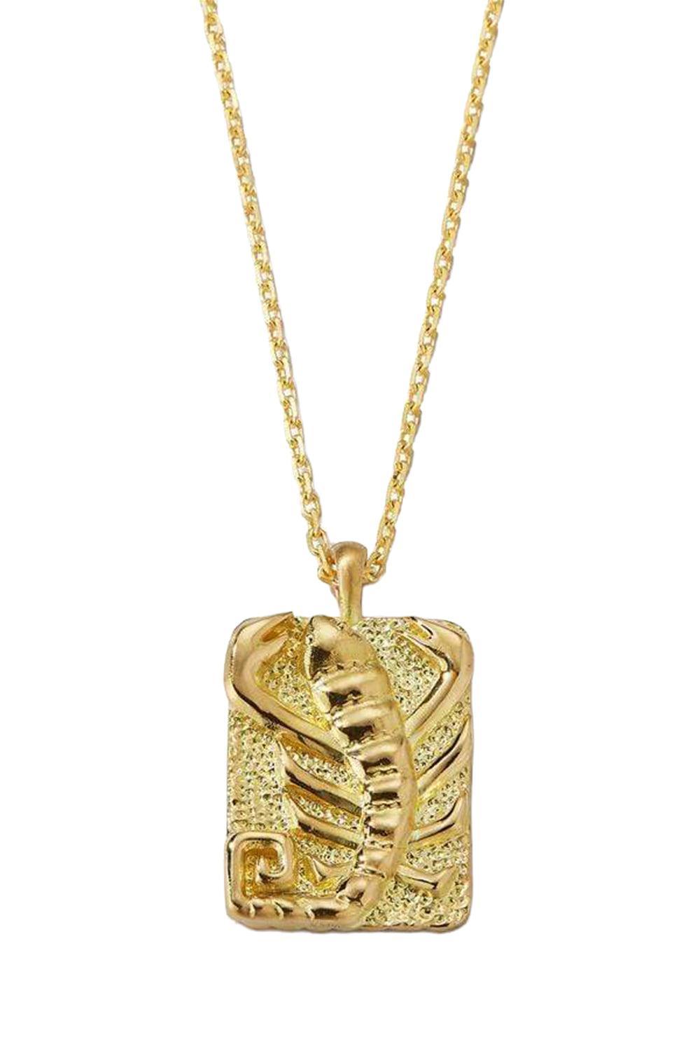 Diamond Scorpio Zodiac Pendant Necklace-YELLOW GOLD-19-JEWELRYFINE JEWELNECKLACE O-DAVID WEBB