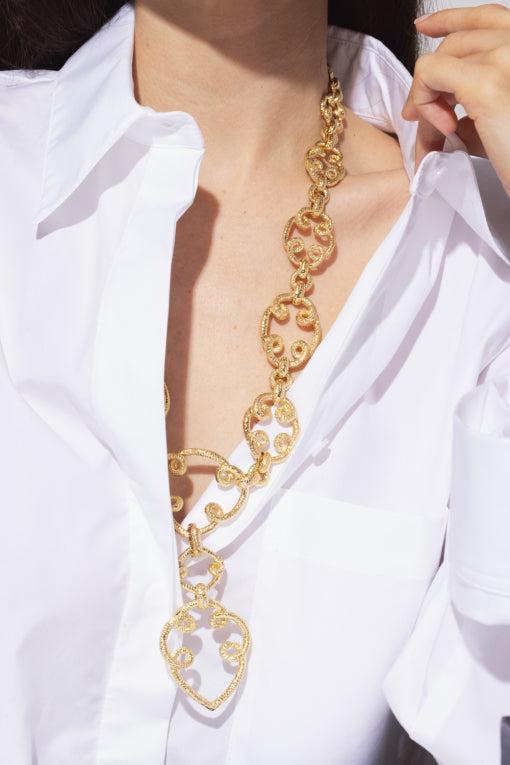 Arabesque Long Loop Necklace-YELLOW GOLD-JEWELRYFINE JEWELNECKLACE O-DAVID WEBB