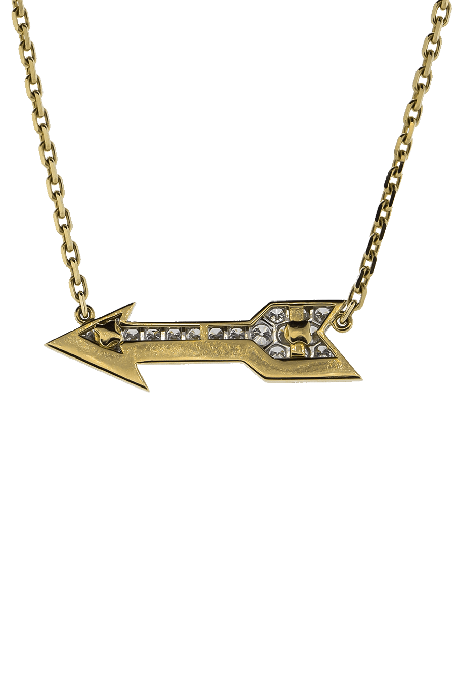 DAVID WEBB-Arrow Necklace-YELLOW GOLD