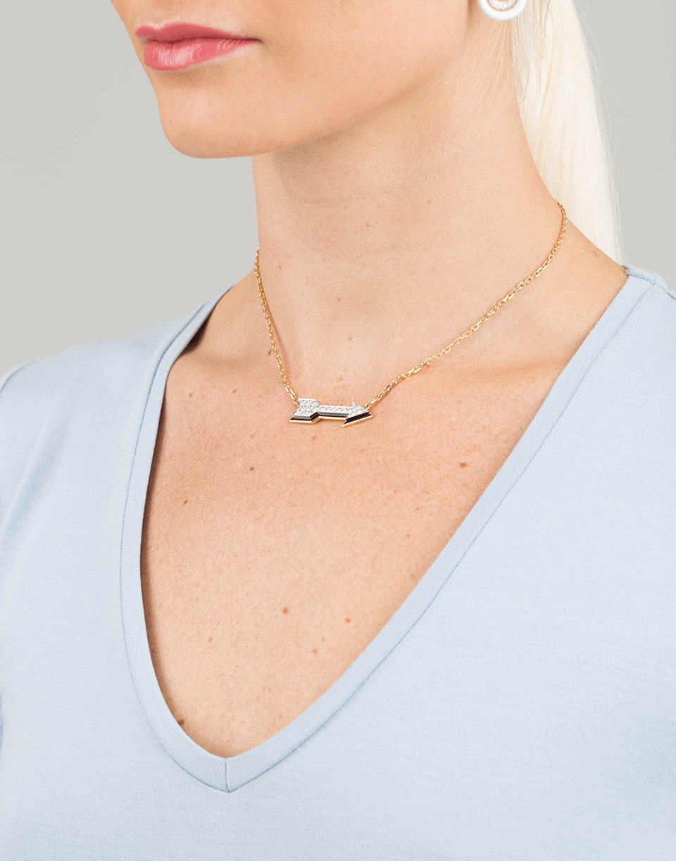 DAVID WEBB-Arrow Necklace-YELLOW GOLD
