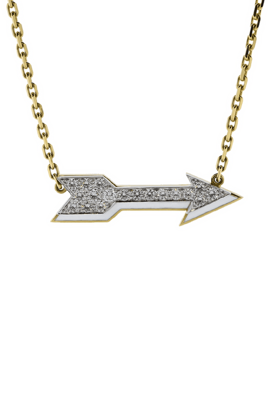 DAVID WEBB-Arrow Necklace-YELLOW GOLD